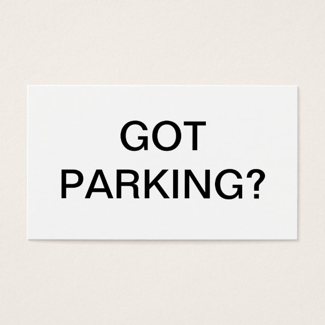 Parkeringsproblem Visitkort (Framsidan)