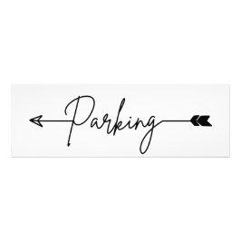 Parkeringsriktningstecken lämnat, party-pil Poster