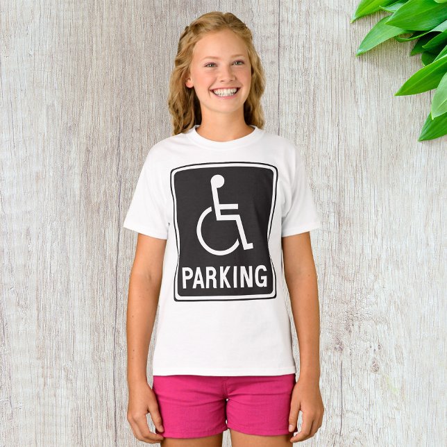 Parkeringssymbol för rullstol t shirt (Skapare uppladdad)