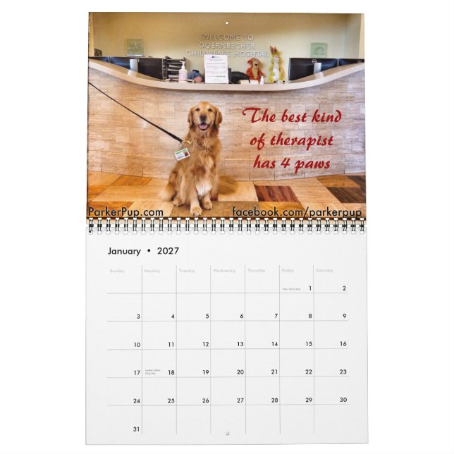 ParkerPup & Reser 2015-kalender Kalender (Jan 2027)