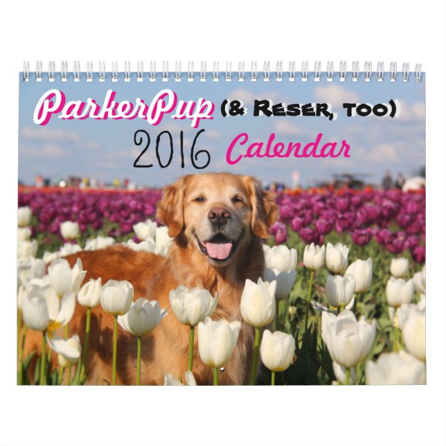 ParkerPup (& Reser, för) kalender 2016 (Omslag)