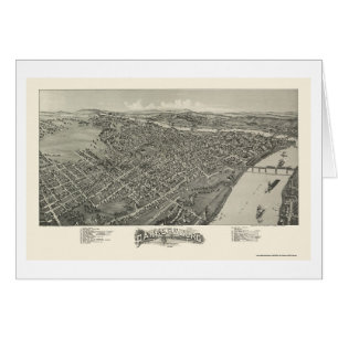Parkersburg panorama- karta för WV - 1899 Hälsningskort