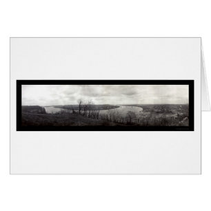 Parkersburg Riverfrontfoto 1913 Hälsningskort