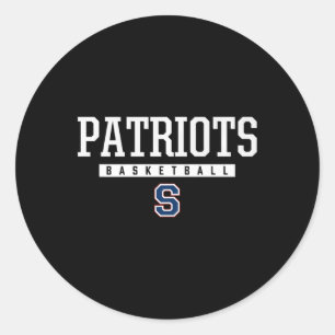 Parkersburg South Patriots Logotyp Basketball Hs Runt Klistermärke