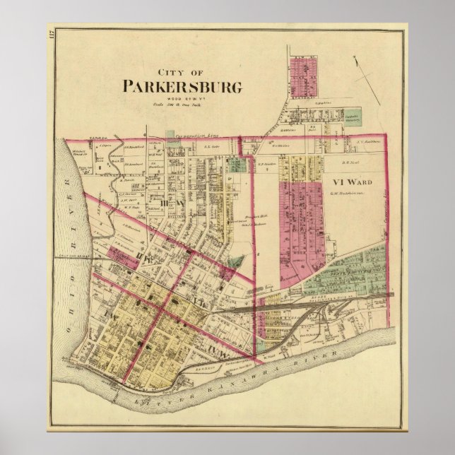 Parkersburg, Väster Virginia Poster (Framsidan)