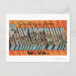 Parkersburg, West Virginia - Stora Bokstavsscener Vykort