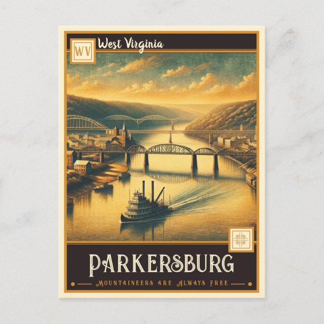 Parkersburg, West Virginia | Vintage Vykort (Framsida)