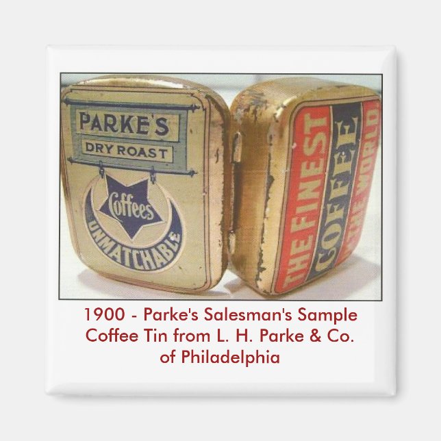 Parke's Coffee Tin. Magnet (Framsidan)