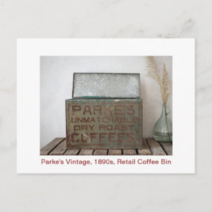 Parke's Vintage Retail 1890's Coffee Tunna Vykort