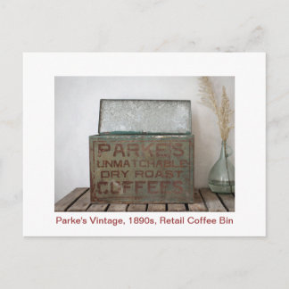 Parke's Vintage Retail 1890's Coffee Tunna Vykort