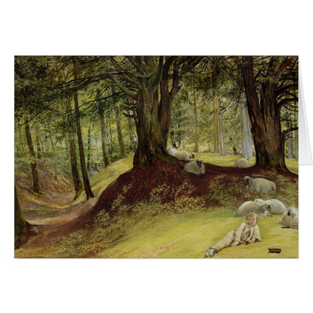 Parkhurst skogen, Abinger, Surrey Hälsningskort (Framsidan Horizontal)