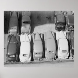 Parking Lot, 1940. Vintage Photo Poster