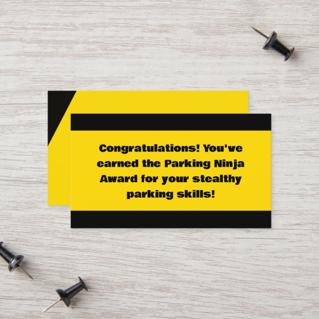 Parking Ninja Award (Fram/Back In Situ)