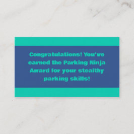 Parking Ninja Award Visitkort