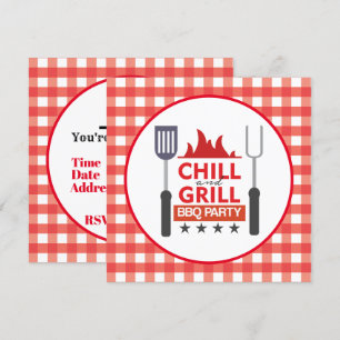 Parkininbjudan till Cute grill-chill-block Inbjudningar