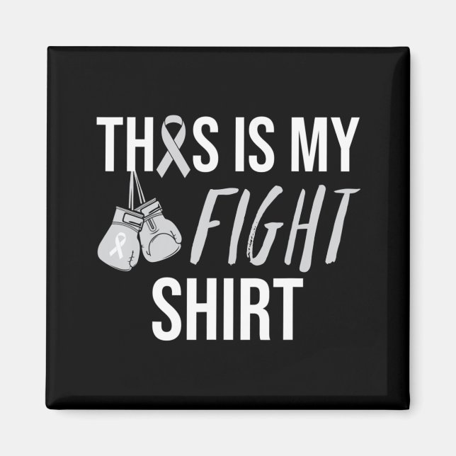 Parkinson Awareness Grått Ribbon Magnet (Framsidan)