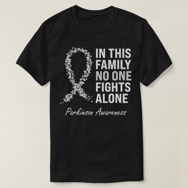 Parkinson Awareness Gray Ribbon  T Shirt (Design framsida)