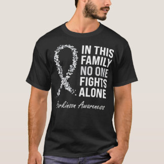 Parkinson Awareness Gray Ribbon  T Shirt