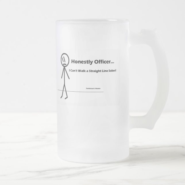 Parkinson humormugg frostat ölglas (Höger)