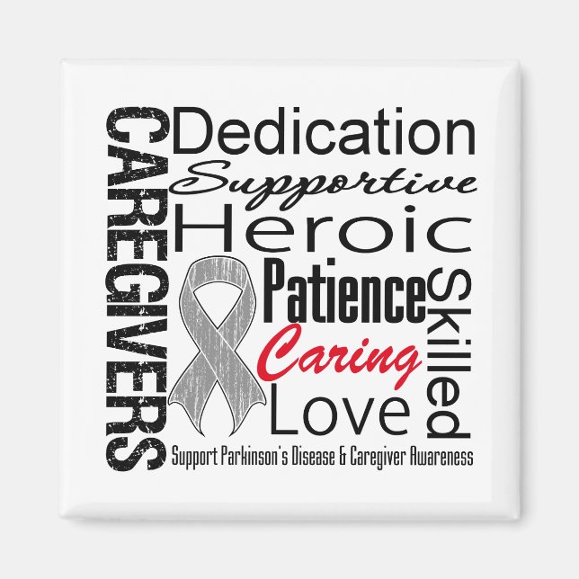 Parkinsons Disease Caregivers Collage Magnet (Framsidan)