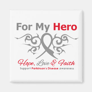 Parkinsons Disease Tribal Ribbon Hero Magnet
