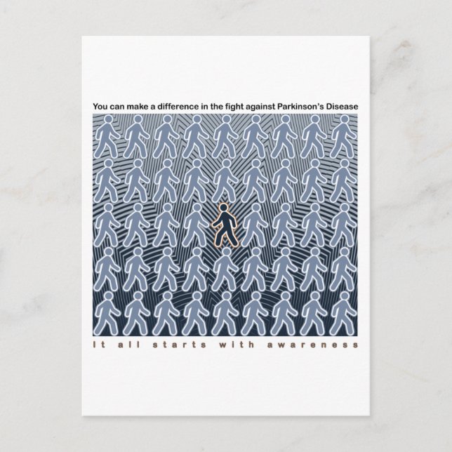 Parkinsons Fight börjar med medvetenhet Vykort (Framsida)