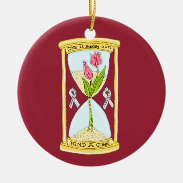 Parkinson's Find a Cure Circle Orname Julgransprydnad Keramik (Framsidan)