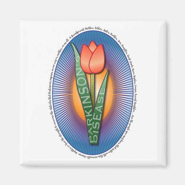 Parkinsons Hjälp med att hitta en Cure Tulip med c Magnet (Framsidan)