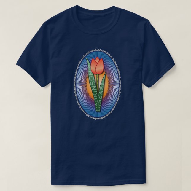 Parkinsons Hjälp med att hitta en Cure Tulip med c T Shirt (Design framsida)
