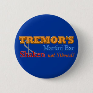 Parkinsons jordskalv Martini pub skakad design Knapp