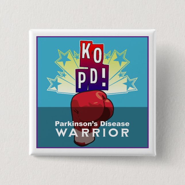 Parkinsons KO Warrior sq Knapp (Framsida)