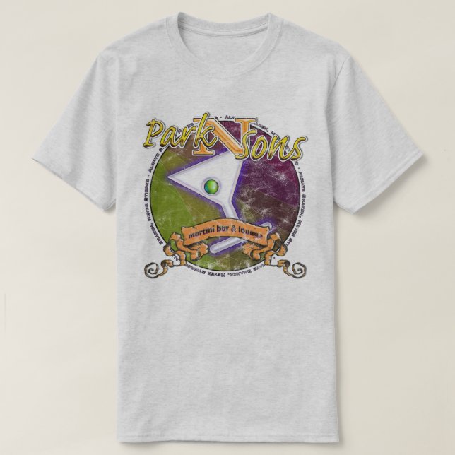 Parkinsons Martini Pub & Grill i nöd T Shirt (Design framsida)