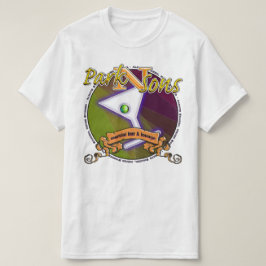 Parkinsons Martini Pub WCircle Shaken front T Shirt