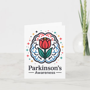 Parkinsons medvetandegörandehjärna och tulip_1 kort