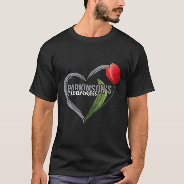 Parkinsons medvetandegrad, montheart Tulip Flower T Shirt (Framsida)