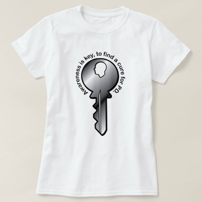 Parkinsons medvetenhet är Nyckel T Shirt (Design framsida)