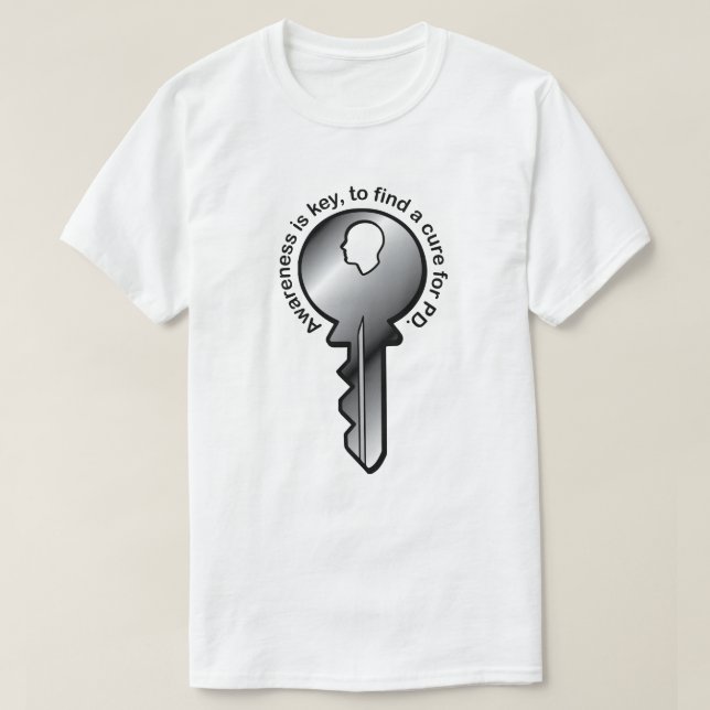 Parkinsons medvetenhet är Nyckel T Shirt (Design framsida)