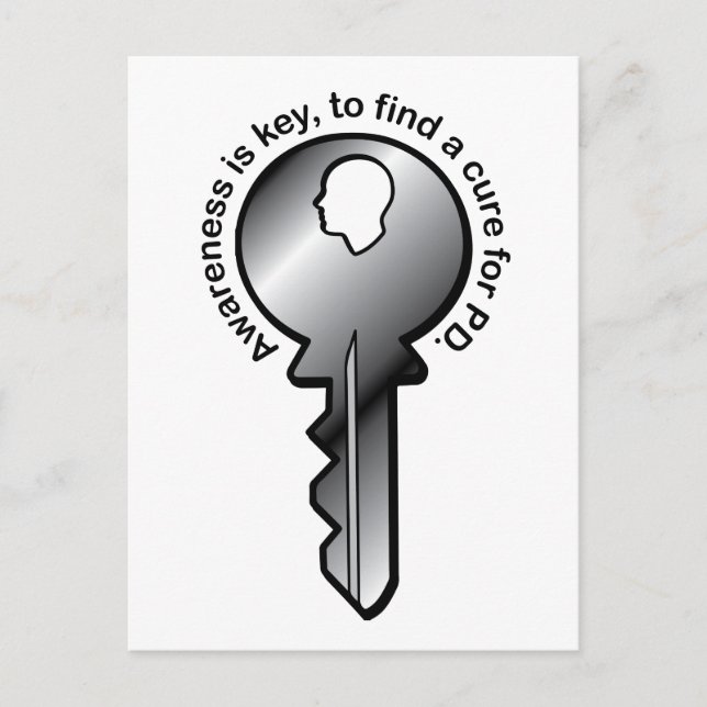 Parkinsons medvetenhet är Nyckel Vykort (Framsida)