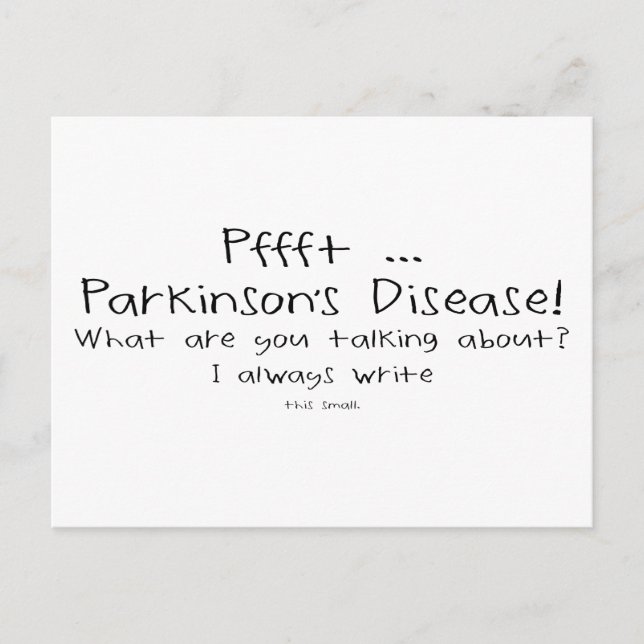 Parkinsons Pffft Small Writer Vykort (Framsida)