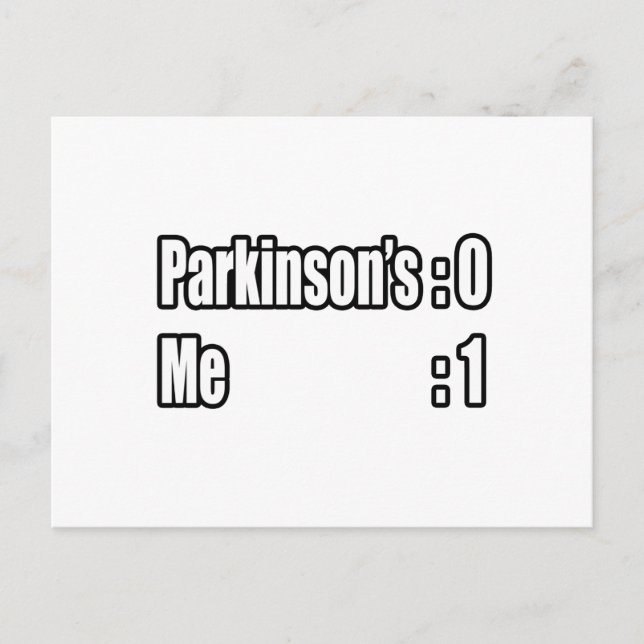 Parkinsons resultattavla (Me) Vykort (Framsida)