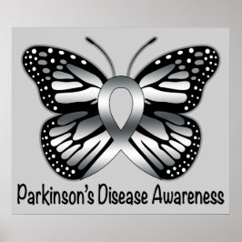 Parkinsons sjukdom Butterfly Awareness Ribbon Poster