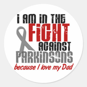 Parkinsons sjukdom I SLAGSMÅL FÖR MIN PAPPA 1 Runt Klistermärke