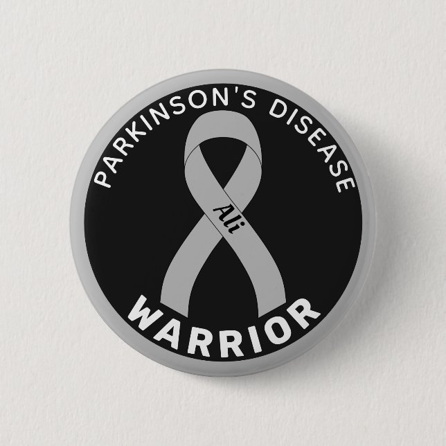 Parkinsons sjukdom, knapp för "Ribbon Black" (Framsida)