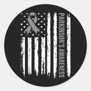 Parkinsons sjukdom medvetenhet banderoll amerikans runt klistermärke