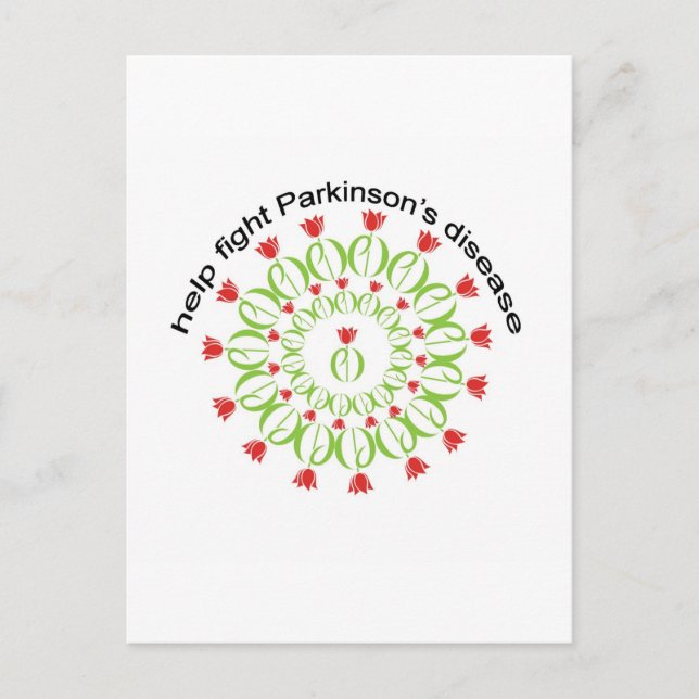 Parkinsons sjukdom, parkinsons sjukdom, tulpansjuk vykort (Framsida)