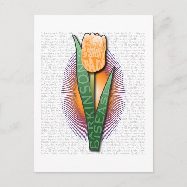Parkinsons sjukdom påverkade Tulip Vykort (Framsida)