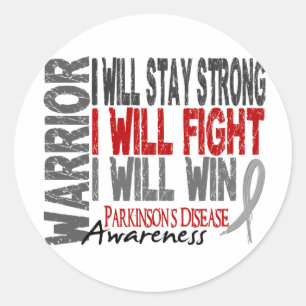 Parkinsons sjukdom Warrior Runt Klistermärke