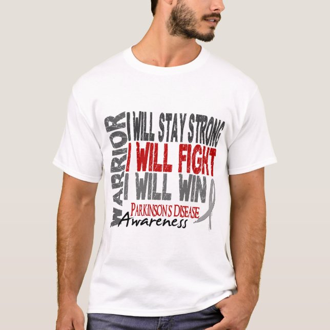 Parkinsons sjukdomkrigare tee shirt (Framsida)