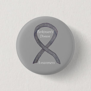 Parkinsons sjukdomskänsla Känsla till Ribbon Art Knapp