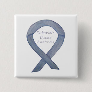 Parkinsons sjukdomskänsla Känsla till Ribbon Art Knapp